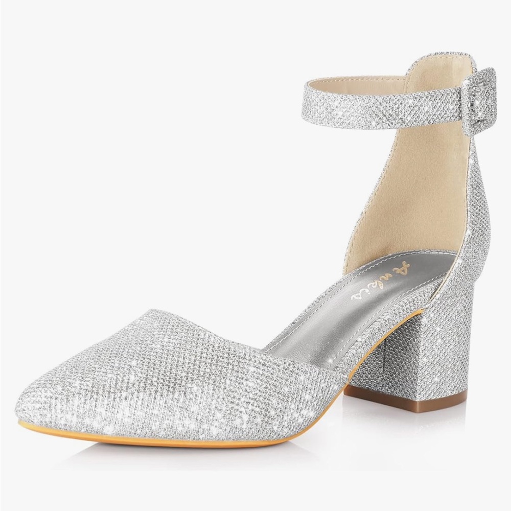Sparkly Silver Heels